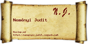 Neményi Judit névjegykártya
