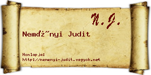 Neményi Judit névjegykártya